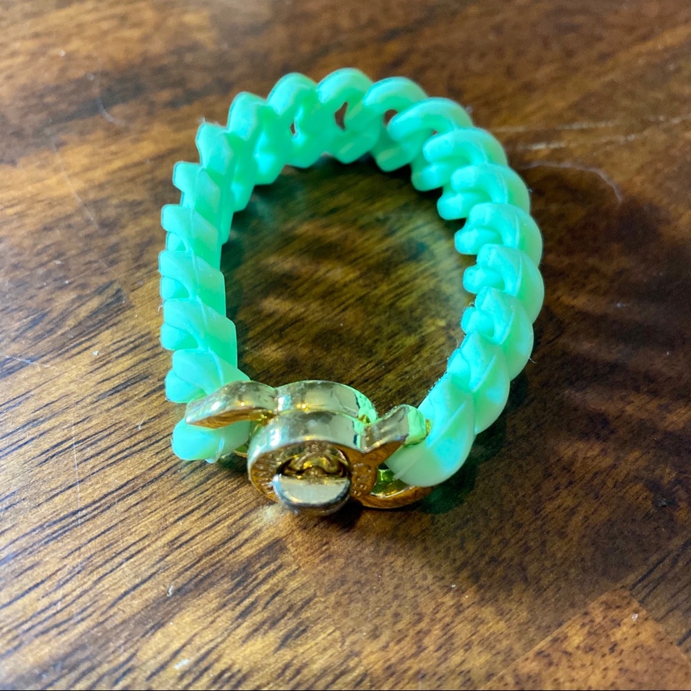Collectors Green & Gold Rustic Cuff Bracelet